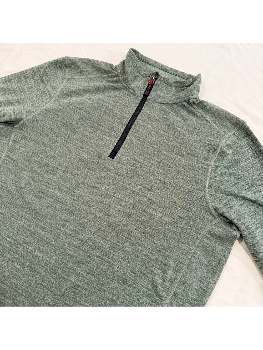 Avalanche Outdoor Supply Men L Gray Green Quarter Zip Pullover CAM150U